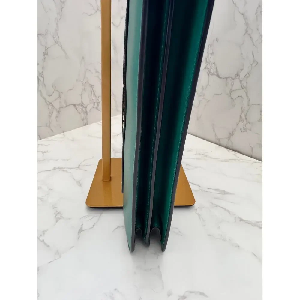 Bvlgari Serpenti Forever Bag in Green Teal with Purple Interior